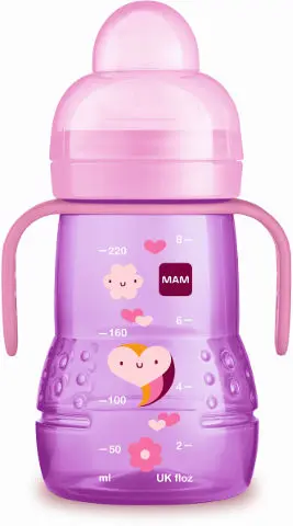 כוס אימון MAM Trainer ורוד – 220 מ"ל