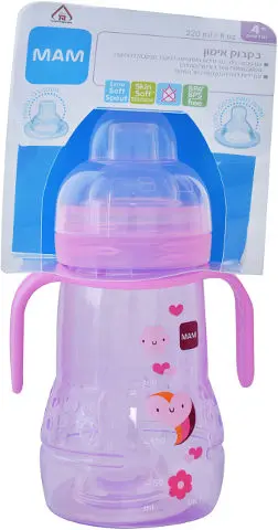 כוס אימון MAM Trainer ורוד – 220 מ"ל