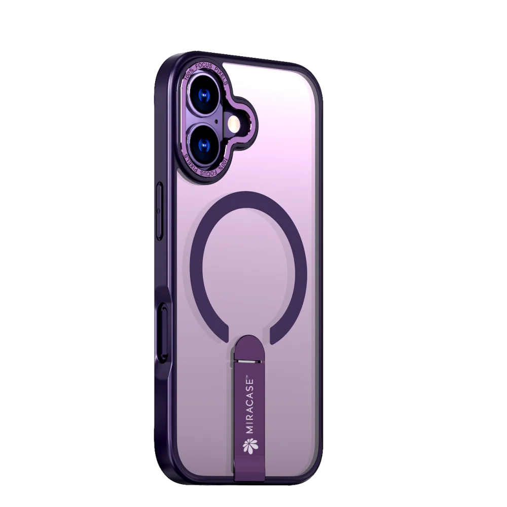 כיסוי MagSafe ל-Apple iPhone 17 מבית Miracase דגם Mirastand – בצבע סגול