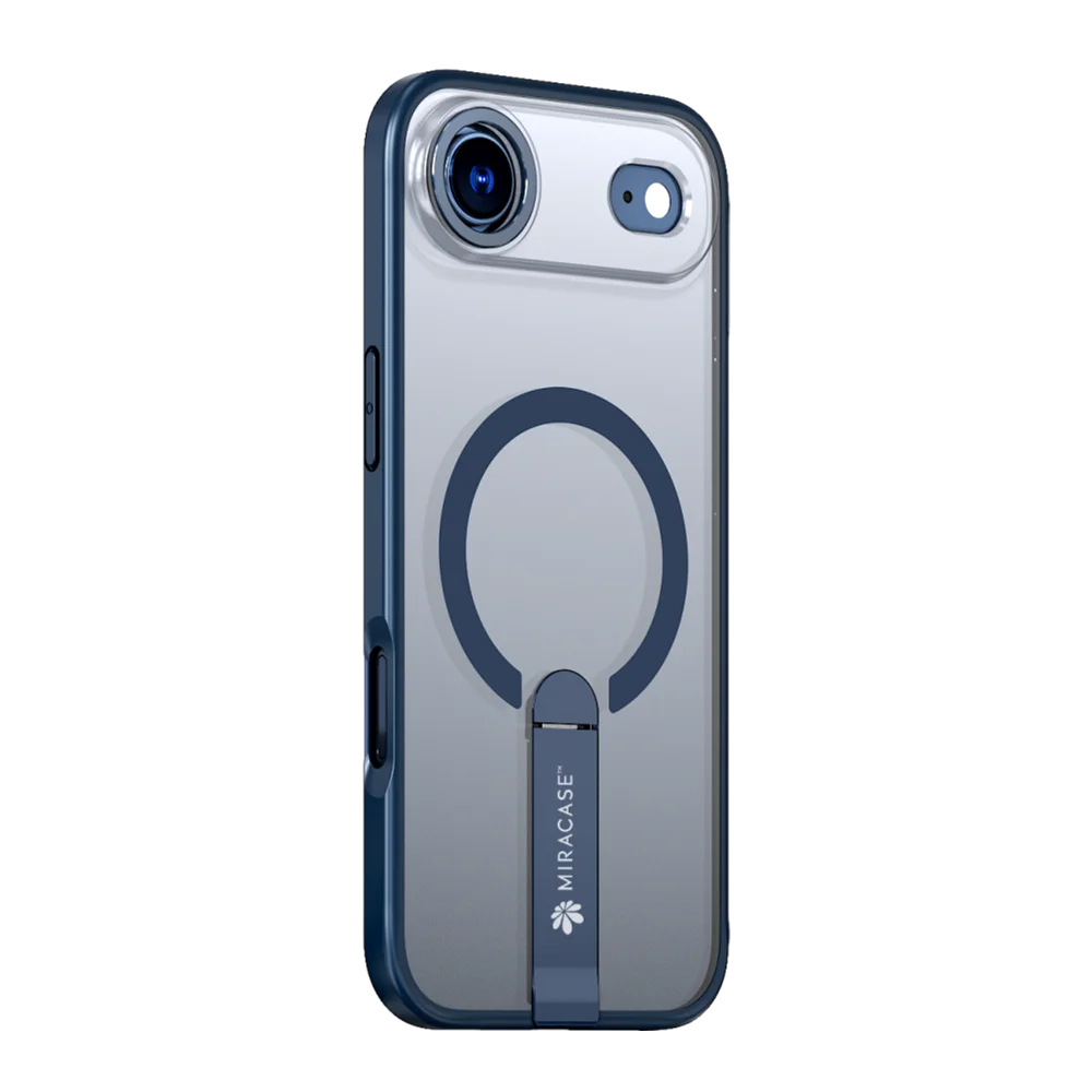 כיסוי MagSafe ל-Apple iPhone 17 Air מבית Miracase דגם Mirastand – בצבע כחול
