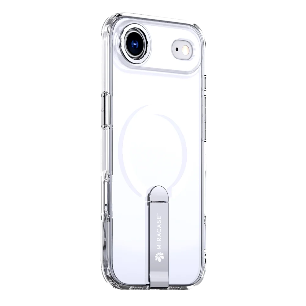 כיסוי MagSafe ל-Apple iPhone 17 Air מבית Miracase דגם Mirastand – בצבע שקוף
