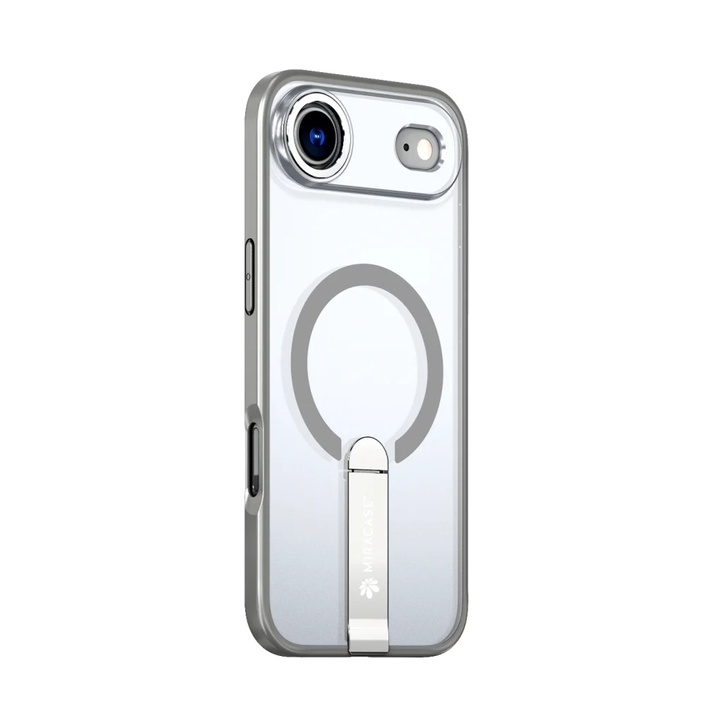כיסוי MagSafe ל-Apple iPhone 17 Air מבית Miracase דגם Mirastand – בצבע אפור