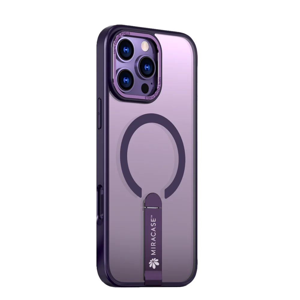 כיסוי MagSafe ל-Apple iPhone 16 Pro מבית Miracase דגם Mirastand – בצבע סגול