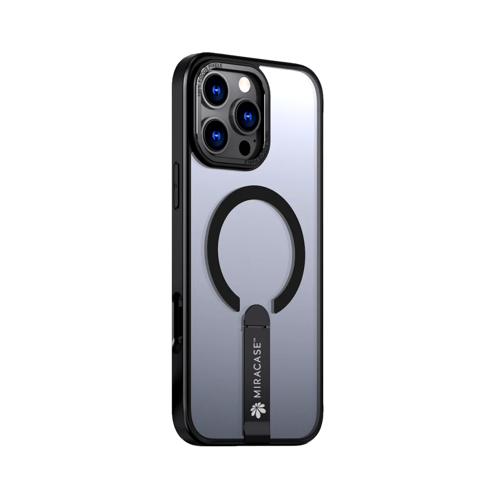 כיסוי MagSafe ל-Apple iPhone 16 Pro Max מבית Miracase דגם Mirastand – בצבע שחור