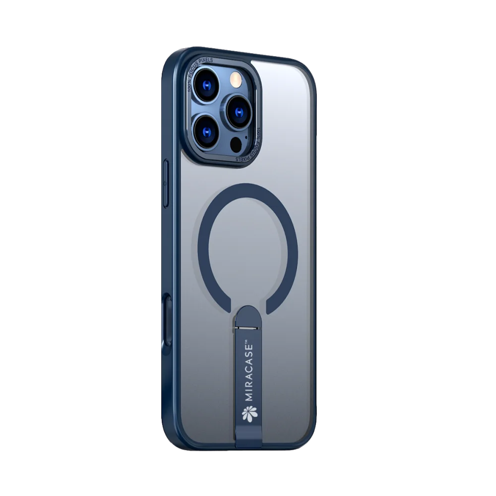כיסוי MagSafe ל-Apple iPhone 16 Pro Max מבית Miracase דגם Mirastand – בצבע כחול