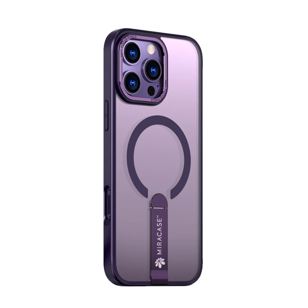 כיסוי MagSafe ל-Apple iPhone 16 Pro Max מבית Miracase דגם Mirastand – בצבע סגול