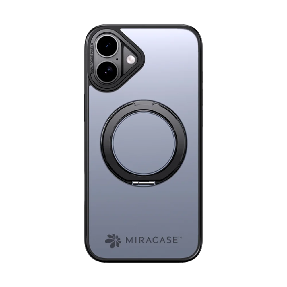 כיסוי MagSafe ל-Apple iPhone 16 מבית Miracase דגם Miraring – בצבע שחור