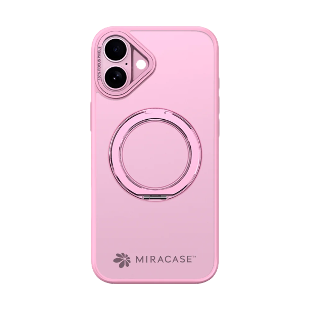 כיסוי MagSafe ל-Apple iPhone 16 מבית Miracase דגם Miraring – בצבע ורוד