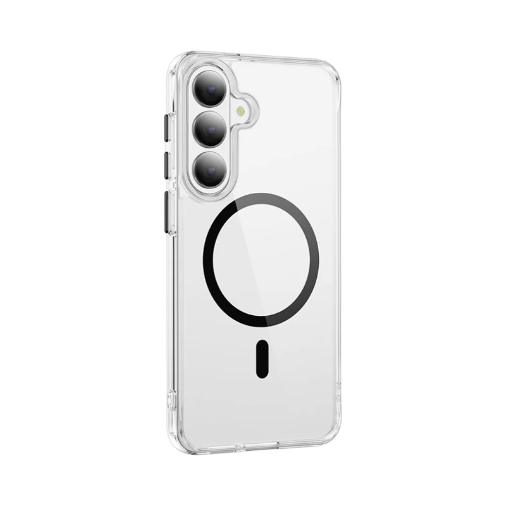 כיסוי MagSafe ל-Samsung Galaxy S26 מבית Miracase דגם Mirasafe – בצבע שקוף-שחור