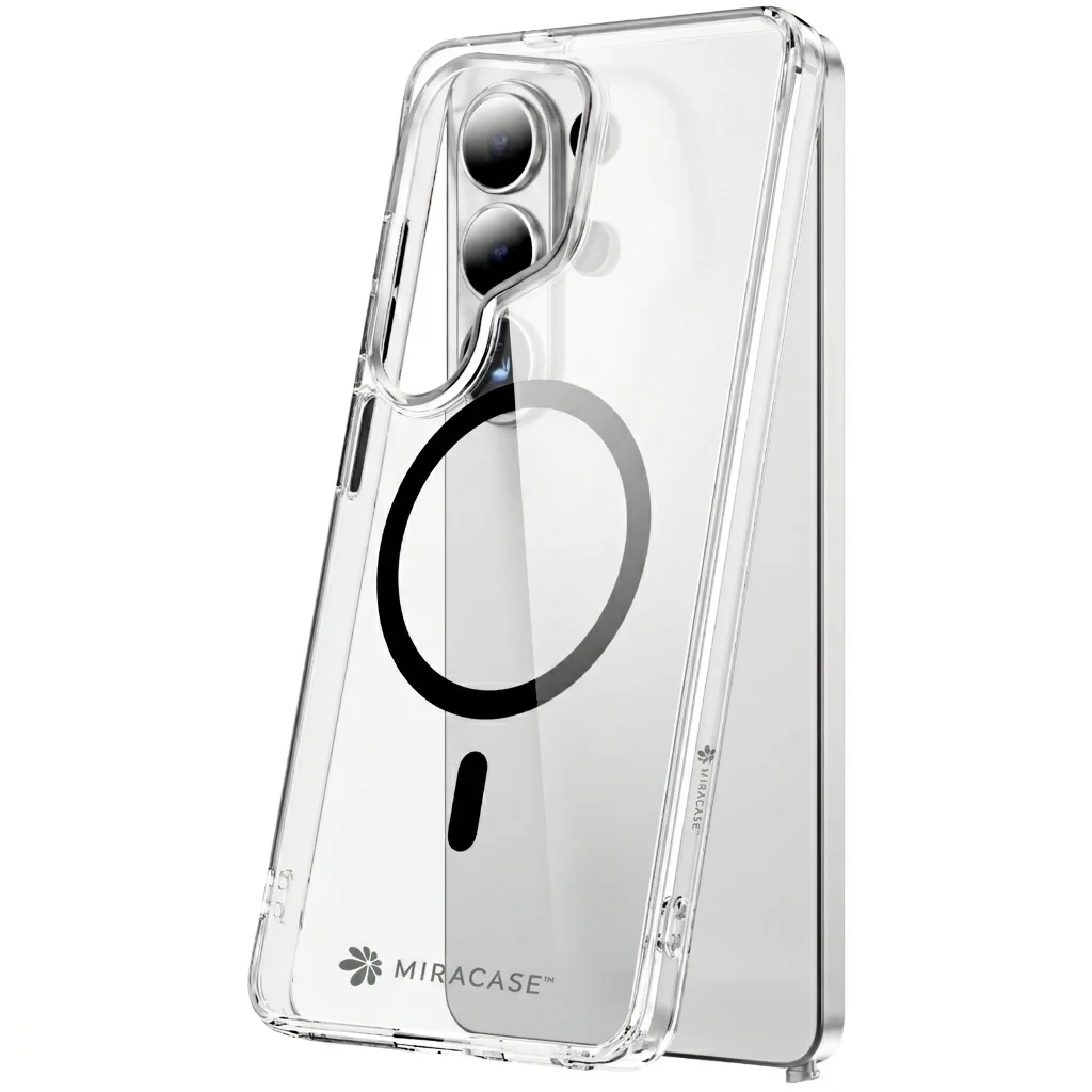כיסוי MagSafe ל-Samsung Galaxy S26 Ultra מבית Miracase דגם Mirasafe – בצבע שקוף-שחור