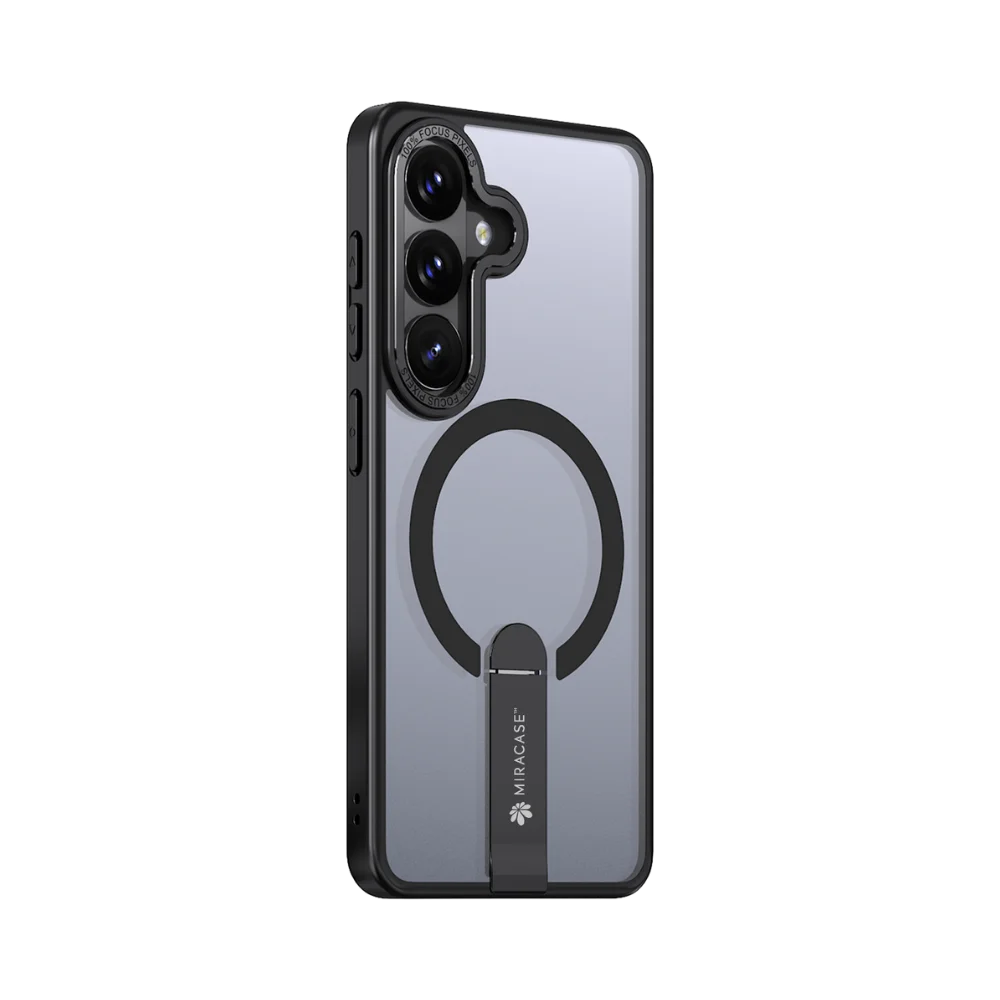 כיסוי MagSafe ל-Samsung Galaxy S26 Plus מבית Miracase דגם Mirastand – בצבע שחור