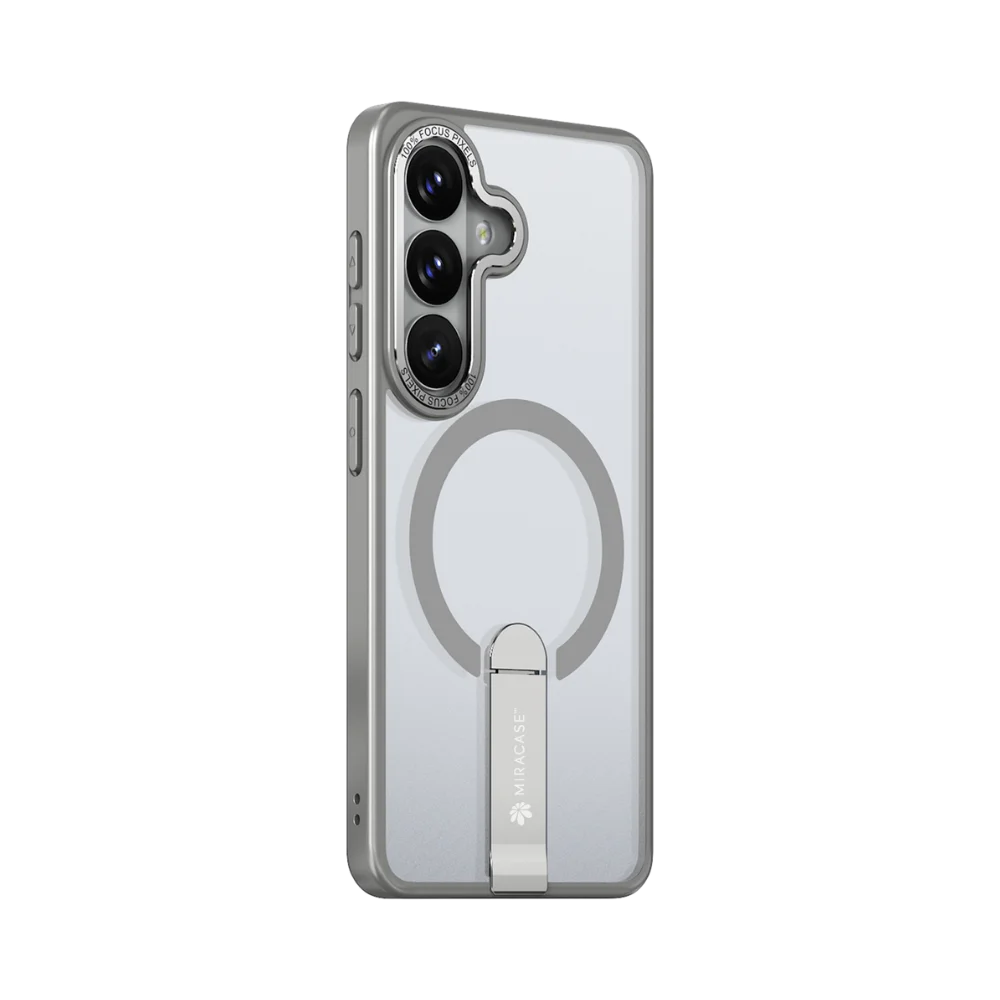 כיסוי MagSafe ל-Samsung Galaxy S26 Plus מבית Miracase דגם Mirastand – בצבע אפור