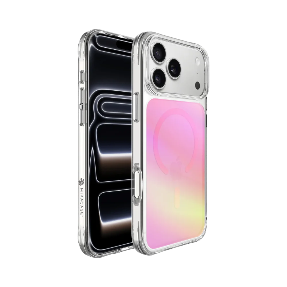 כיסוי MagSafe ל-Apple iPhone 17 Pro מבית Miracase דגם Mirachrome – בצבע ורוד