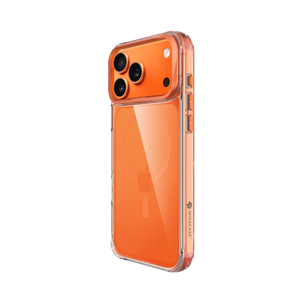 כיסוי שקוף ל-Apple iPhone 17 Pro מבית Miracase דגם Mirahold – בצבע כתום