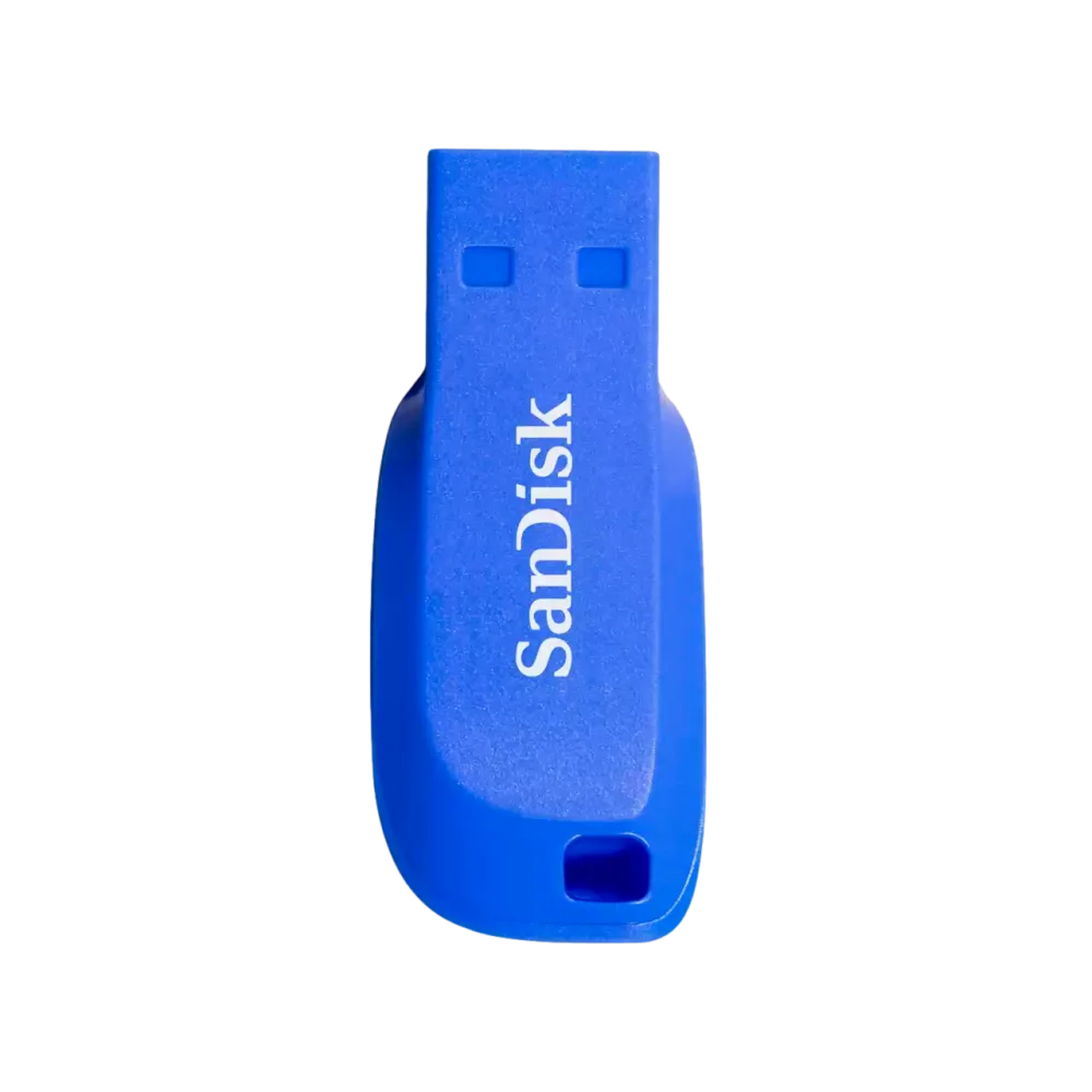 זיכרון נייד SanDisk Cruzer Blade USB 2.0 – דגם SDCZ50C-016G-B35BE – נפח 16GB – בצבע כחול