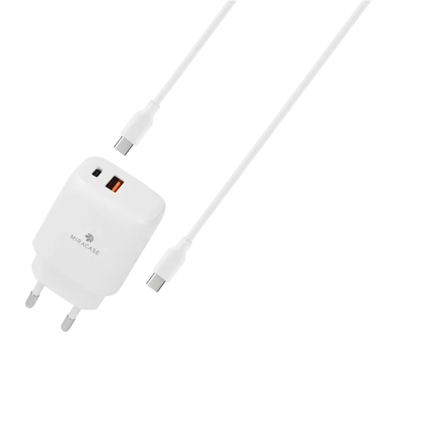 מטען קיר 25W עם כבל Type-C מבית Miracase דגם Mwc25Pq