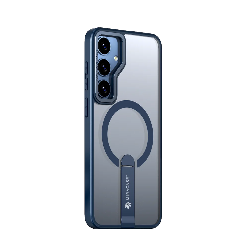כיסוי MagSafe ל-Samsung Galaxy S25 Plus מבית Miracase דגם Mirastand – בצבע כחול