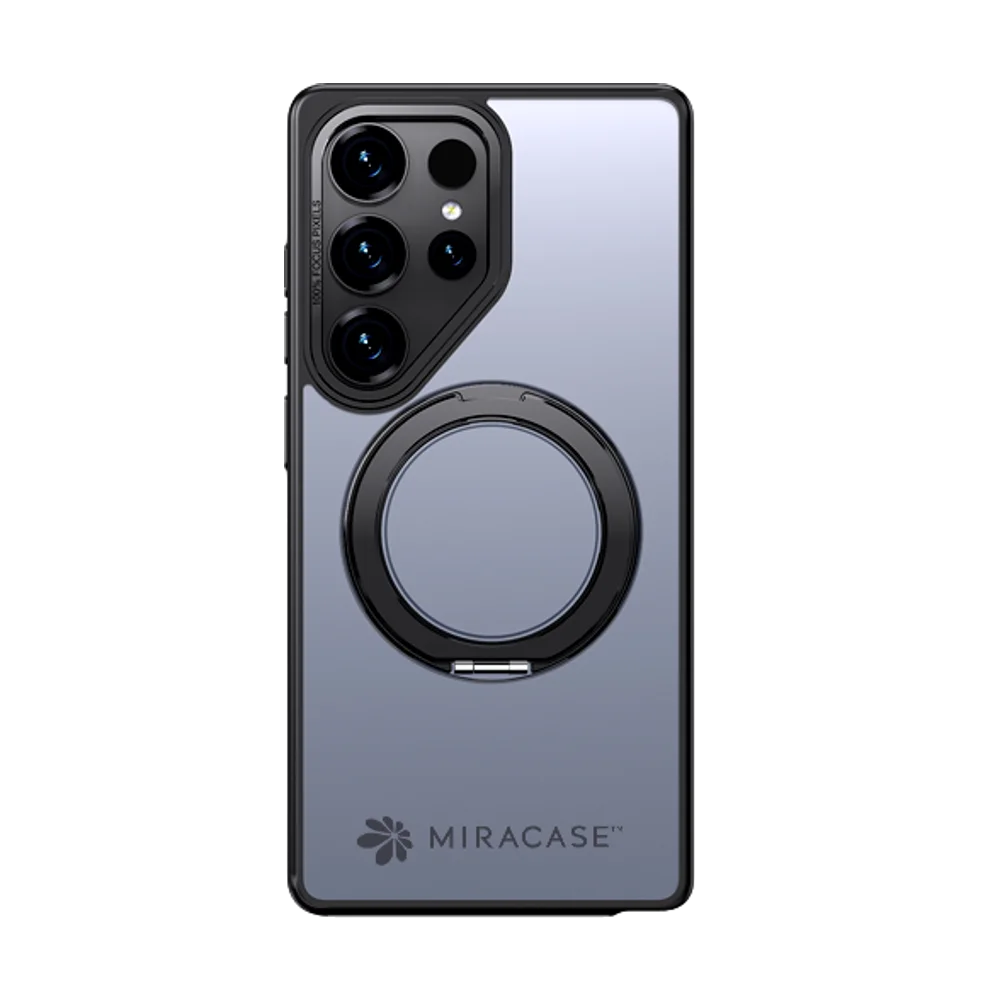 כיסוי MagSafe ל-Samsung Galaxy S25 Ultra מבית Miracase דגם Miraring – בצבע שחור