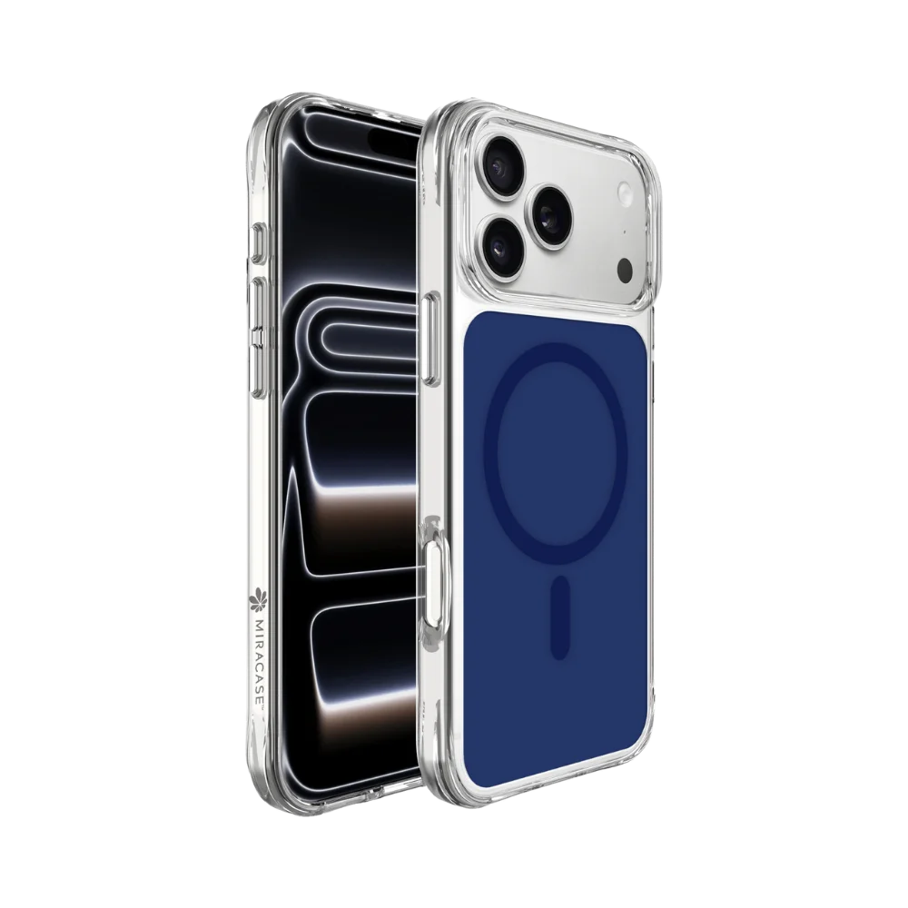 כיסוי MagSafe ל-Apple iPhone 17 Pro Max מבית Miracase דגם Miragrid – בצבע כחול