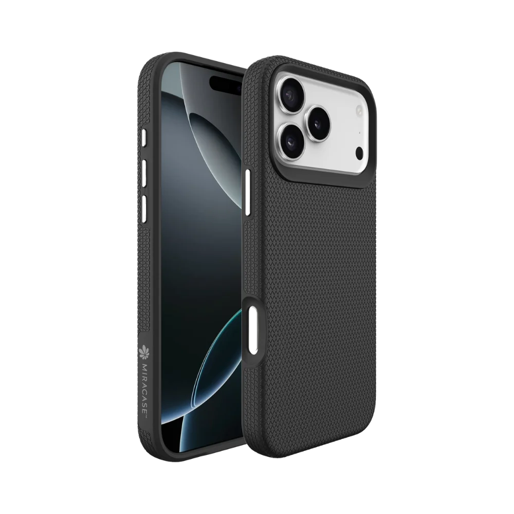 כיסוי מוקשח ל-Apple iPhone 17 Pro מבית Miracase דגם Miracombo – בצבע שחור