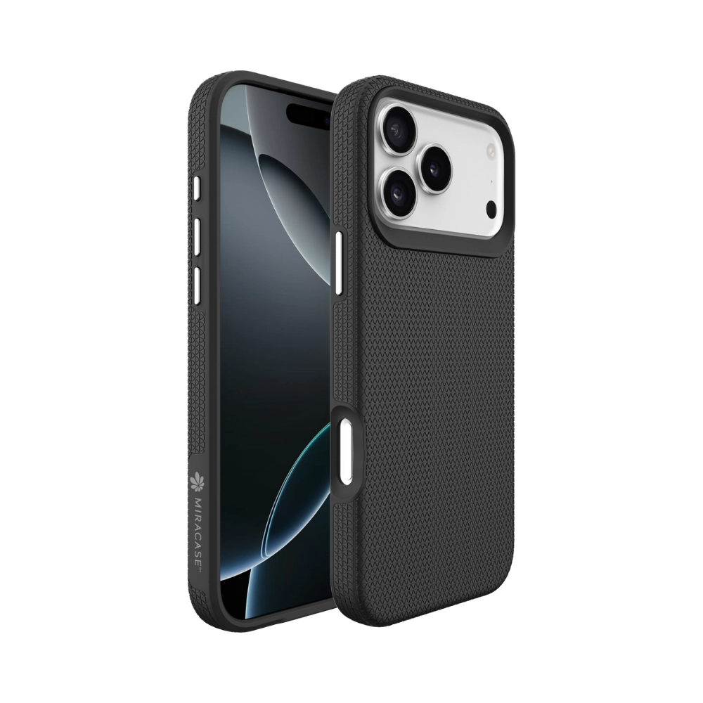 כיסוי מוקשח ל-Apple iPhone 18 Pro מבית Miracase דגם Miracombo – בצבע שחור