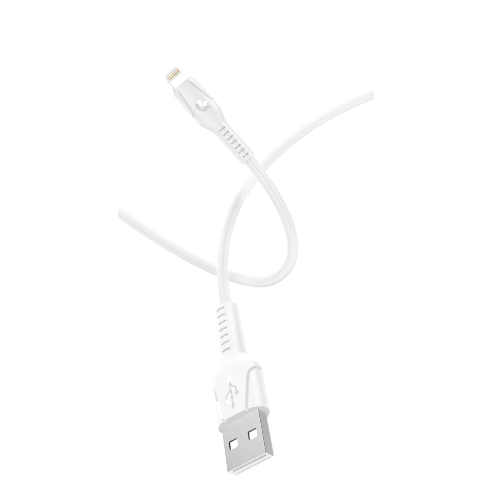כבל TPE מאושר MFI ל-USB באורך 2 מטר מבית Miracase – בצבע לבן