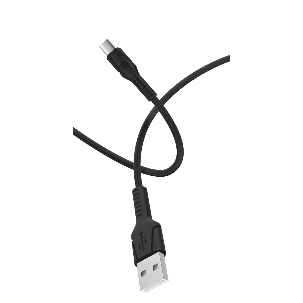 כבל סיליקון Type-C ל-USB באורך 2 מטר מבית Miracase דגם M – בצבע שחור