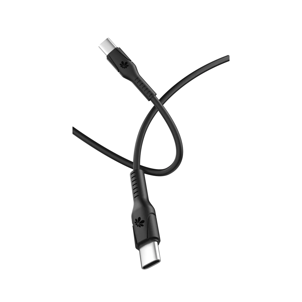 כבל סיליקון Type-C ל-Type-C 20W מבית Miracase – בצבע שחור