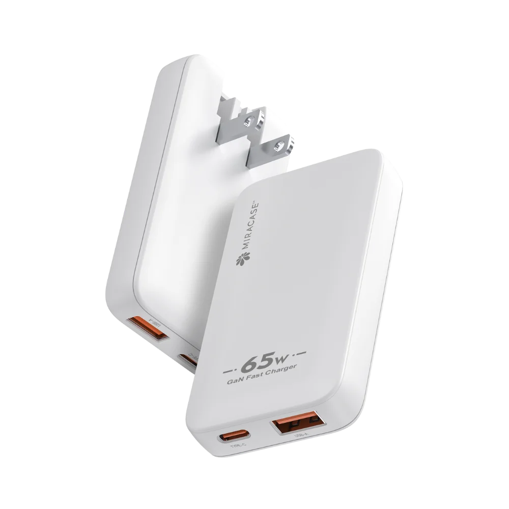מטען קיר מהיר 65W מבית Miracase דגם Mwc65W – בצבע לבן