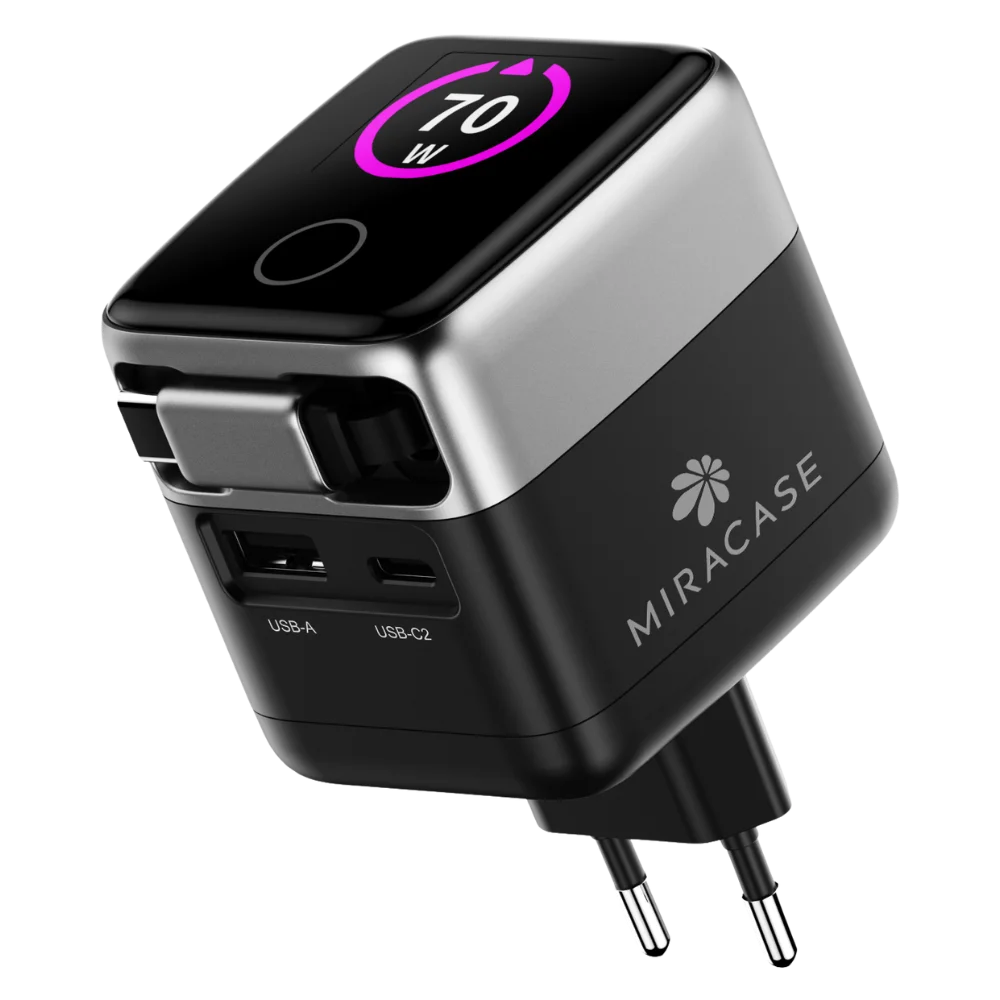 מטען קיר 70W כולל כבל Type-C מבית Miracase דגם Mwc70Rc