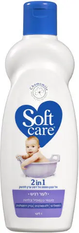 שמפו אל-דמע 2 ב-1 לתינוקות עם קמומיל Soft Care – בנפח 1 ליטר