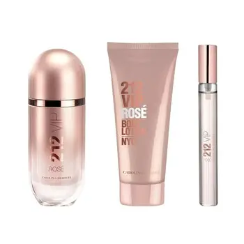 סט לאישה Carolina Herrera 212 Vip Rose — Edp 80 ml + Edp 10 ml + Body Lotion 100 ml