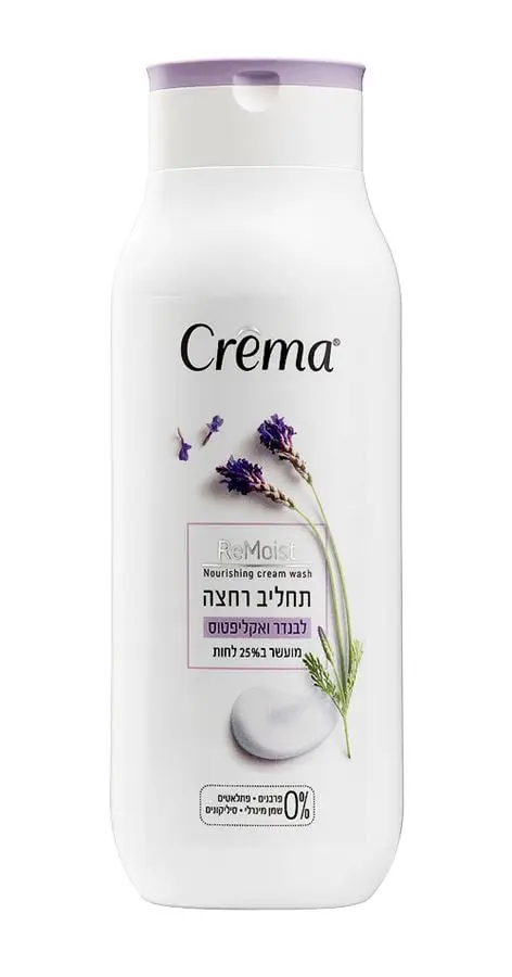 תחליב רחצה בניחוח לבנדר ואקליפטוס מבית Crema – בנפח 700 מ"ל