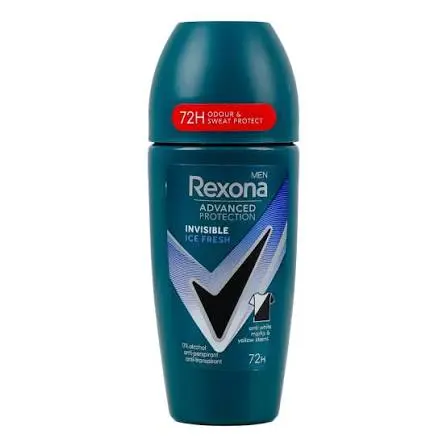 דאודורנט רול-און לגבר Rexona Invisible Ice – בנפח 50 מ"ל