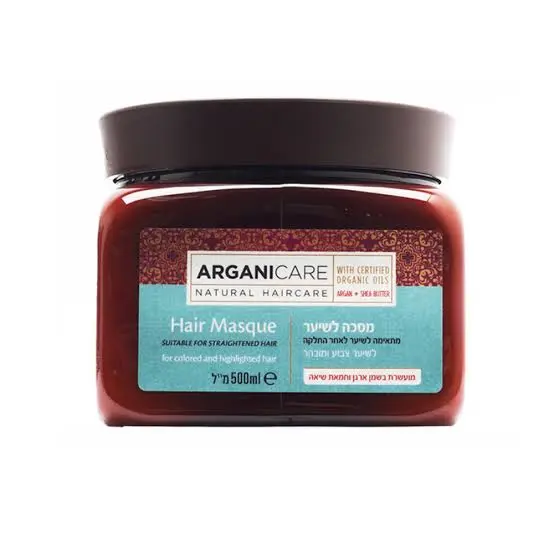 מסכת שיער מזינה לשיער צבוע Arganicare – בנפח 500 מ"ל