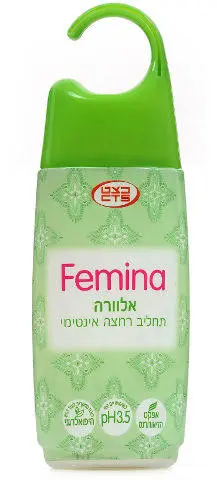 שטיפה אינטימית Femina עם תמצית אלוורה – בנפח 220 מ"ל