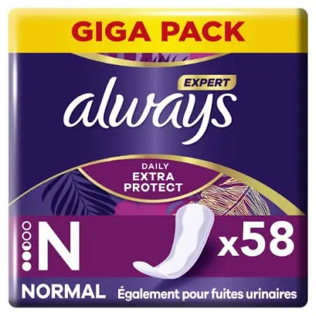 מגני תחתון Always Daily Extra Protect Normal – 58 יחידות