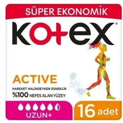 תחבושות Kotex Active לונג עם כנפיים – 16 יחידות