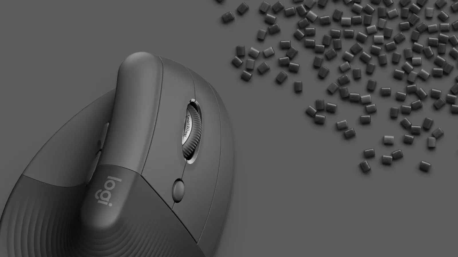 עכבר אנכי ארגונומי אלחוטי Logitech Lift – בצבע גרפיט
