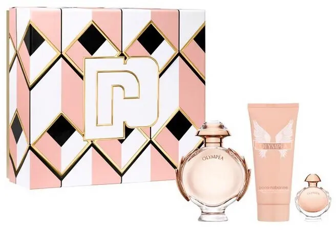 סט לאישה Paco Rabanne Olympea — E.D.P 80 ml + E.D.P 6 ml + תחליב גוף 100 ml