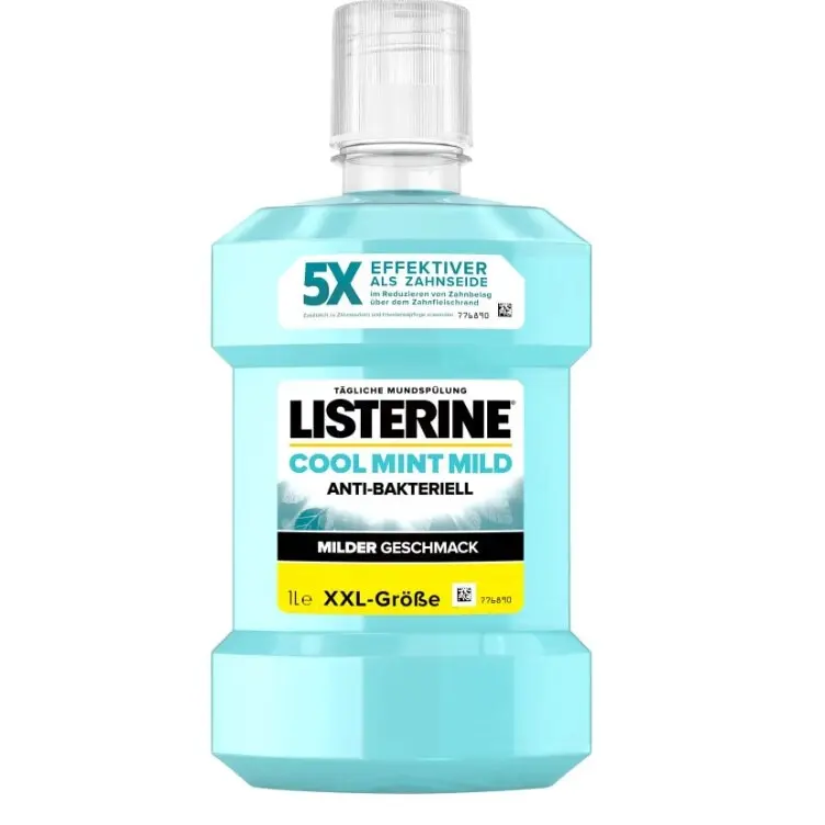 מי פה ללא אלכוהול Listerine Cool Mint Mild – בנפח 1000 מ"ל