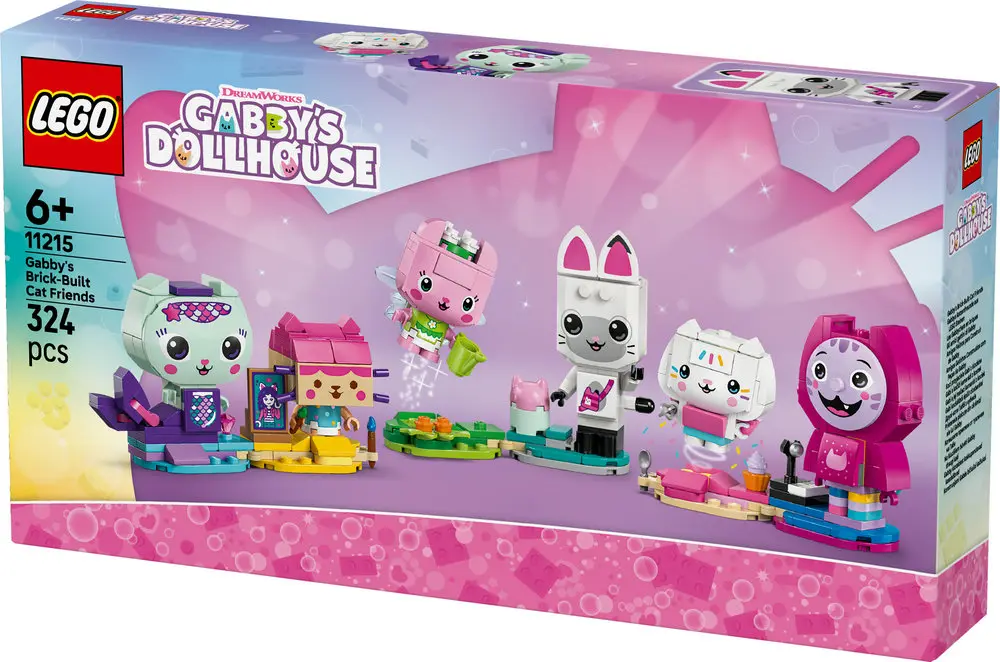 חבריה החתולים של גבי הבנויים מלבנים Lego Gabby's Dollhouse 11215