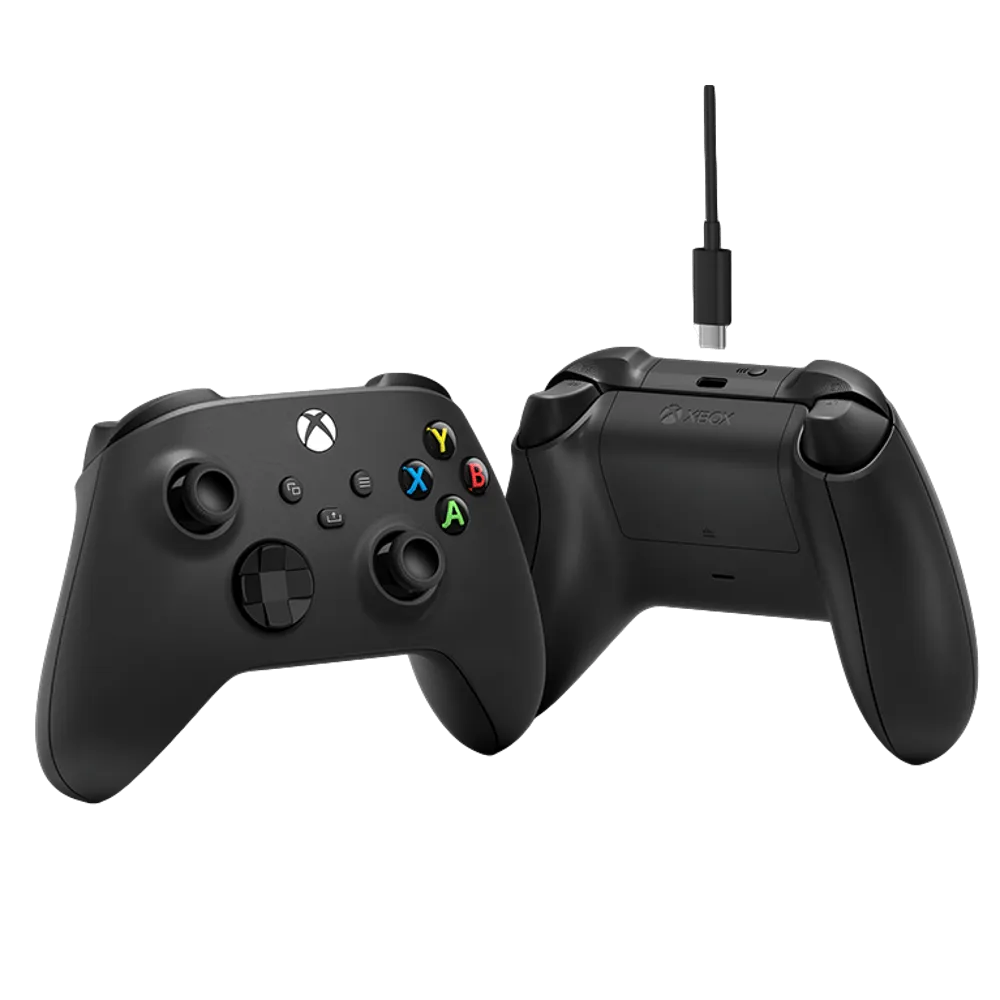 בקר משחק אלחוטי Microsoft Xbox Wireless Controller + USB-C Cable ל-Xbox/PC בצבע שחור