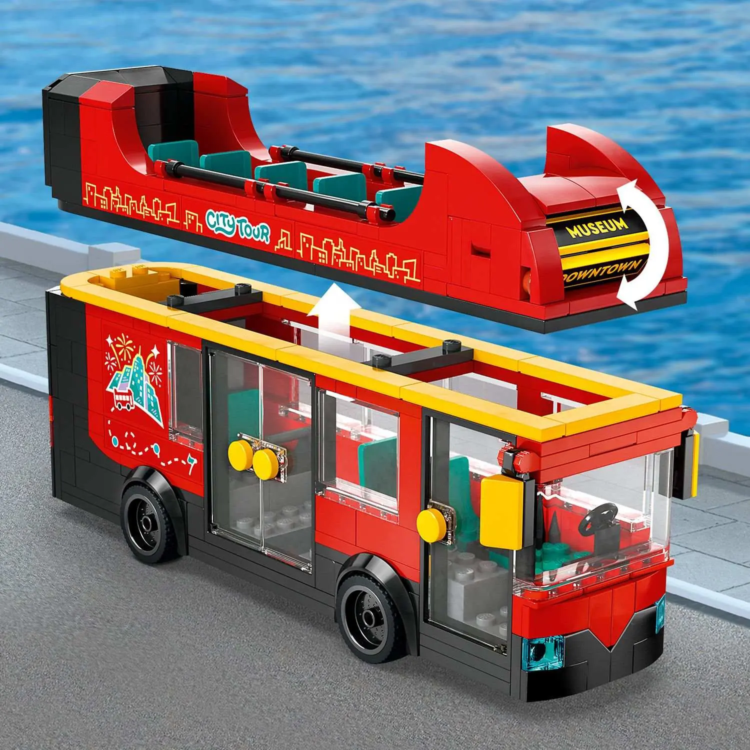 אוטובוס תיירות אדום דו קומתי Lego City 60407