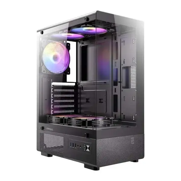 מארז מחשב ללא ספק Antec VCX300 ARGB ATX Mid Tower – צבע שחור