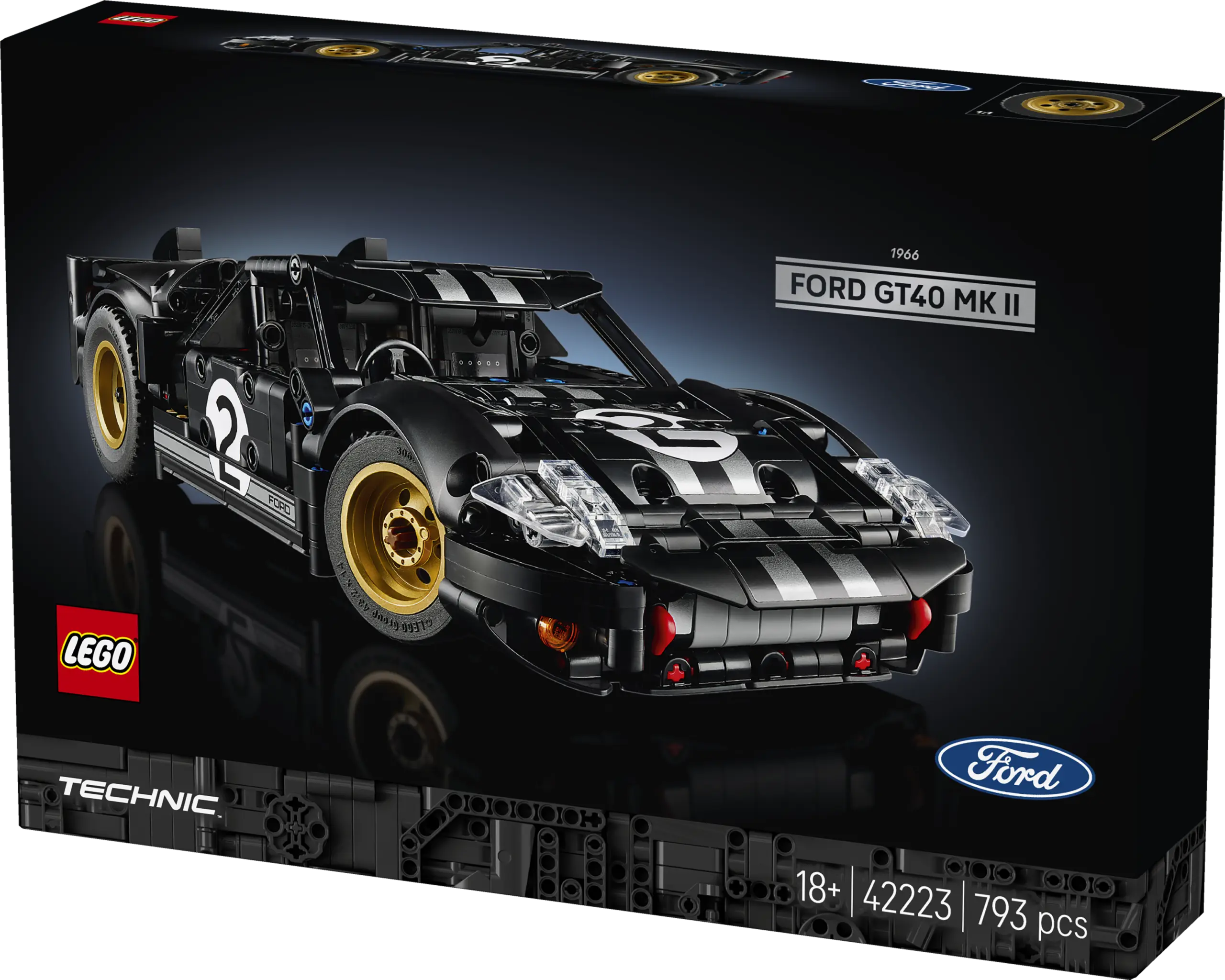 מכונית מרוץ 1966 FORD GT40 MKII Lego Technic 42223