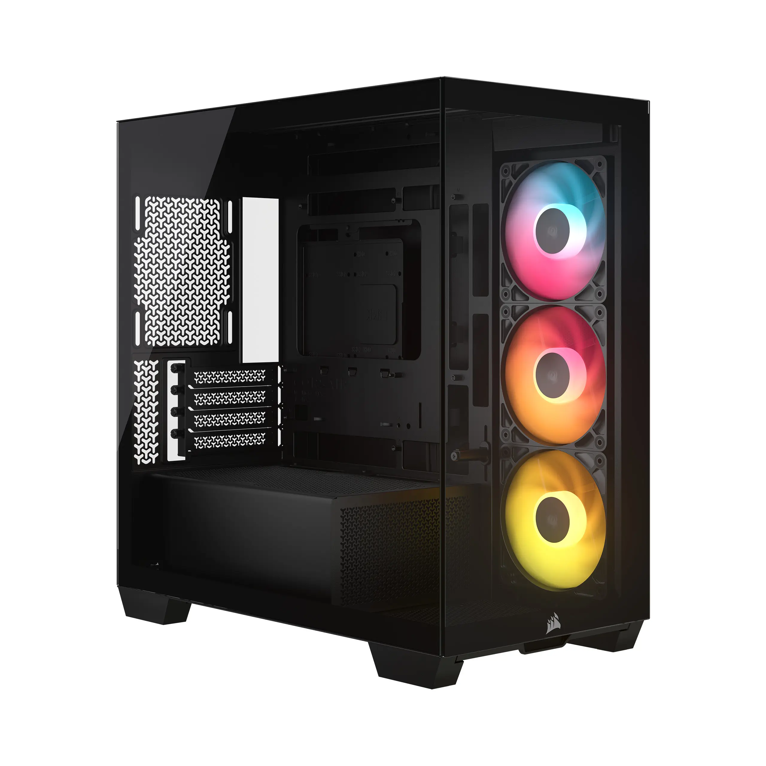 מארז ללא ספק Corsair 2800X RS-R Tempered Glass ARGB Micro-ATX Mini Tower – צבע שחור