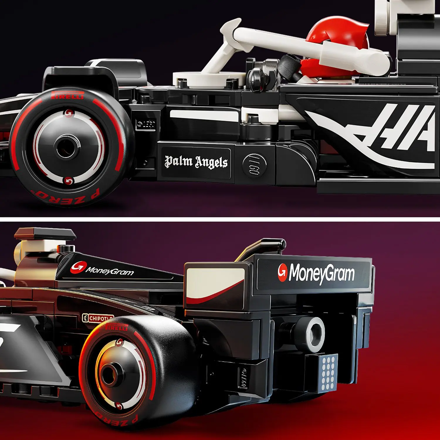 מכונית מרוץ MONEYGRAM HAAS F1 TEAM VF-24 Lego Speed Champions 77250