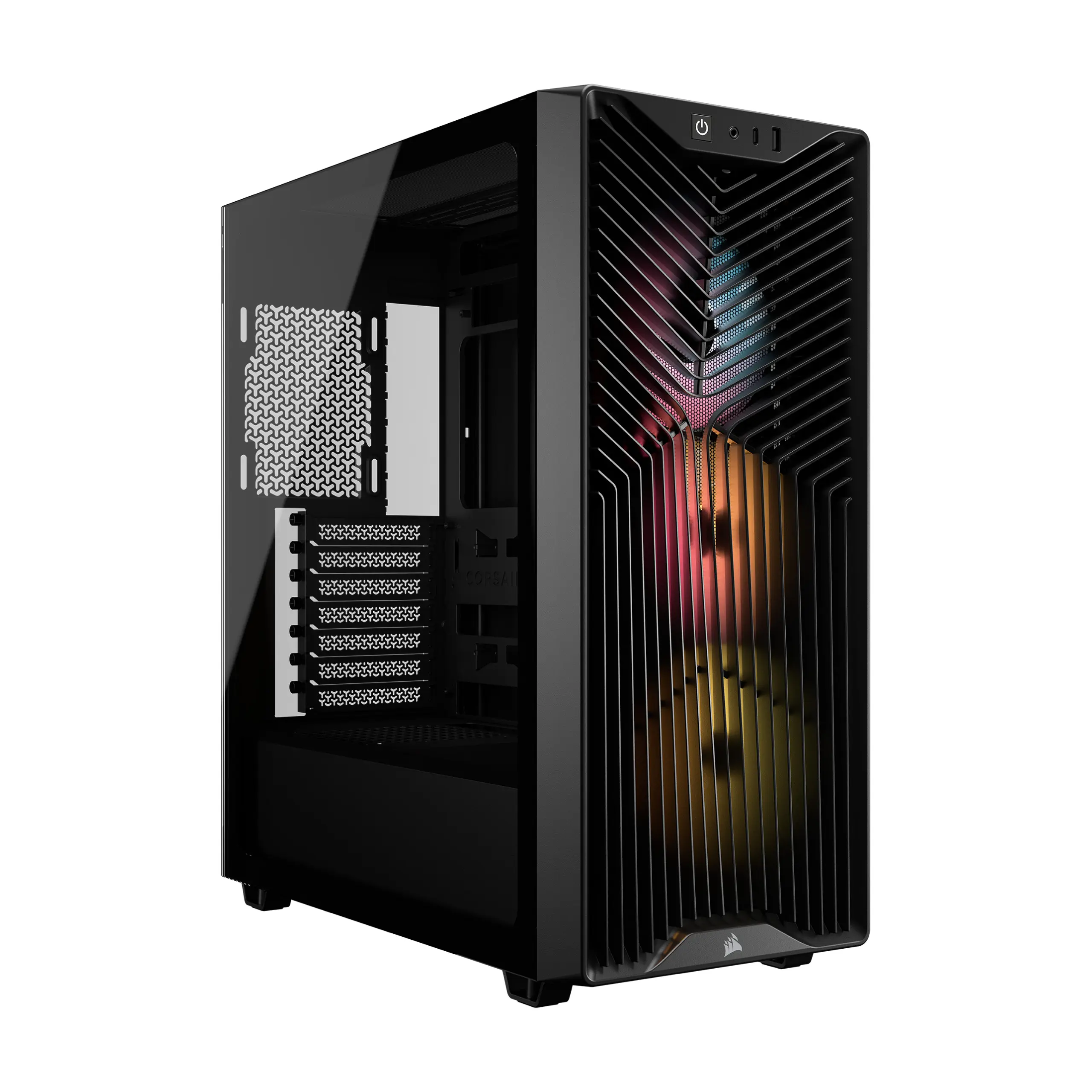 מארז מחשב ללא ספק Corsair 3200D RS ARGB Tempered Glass ATX Mid Tower – צבע שחור