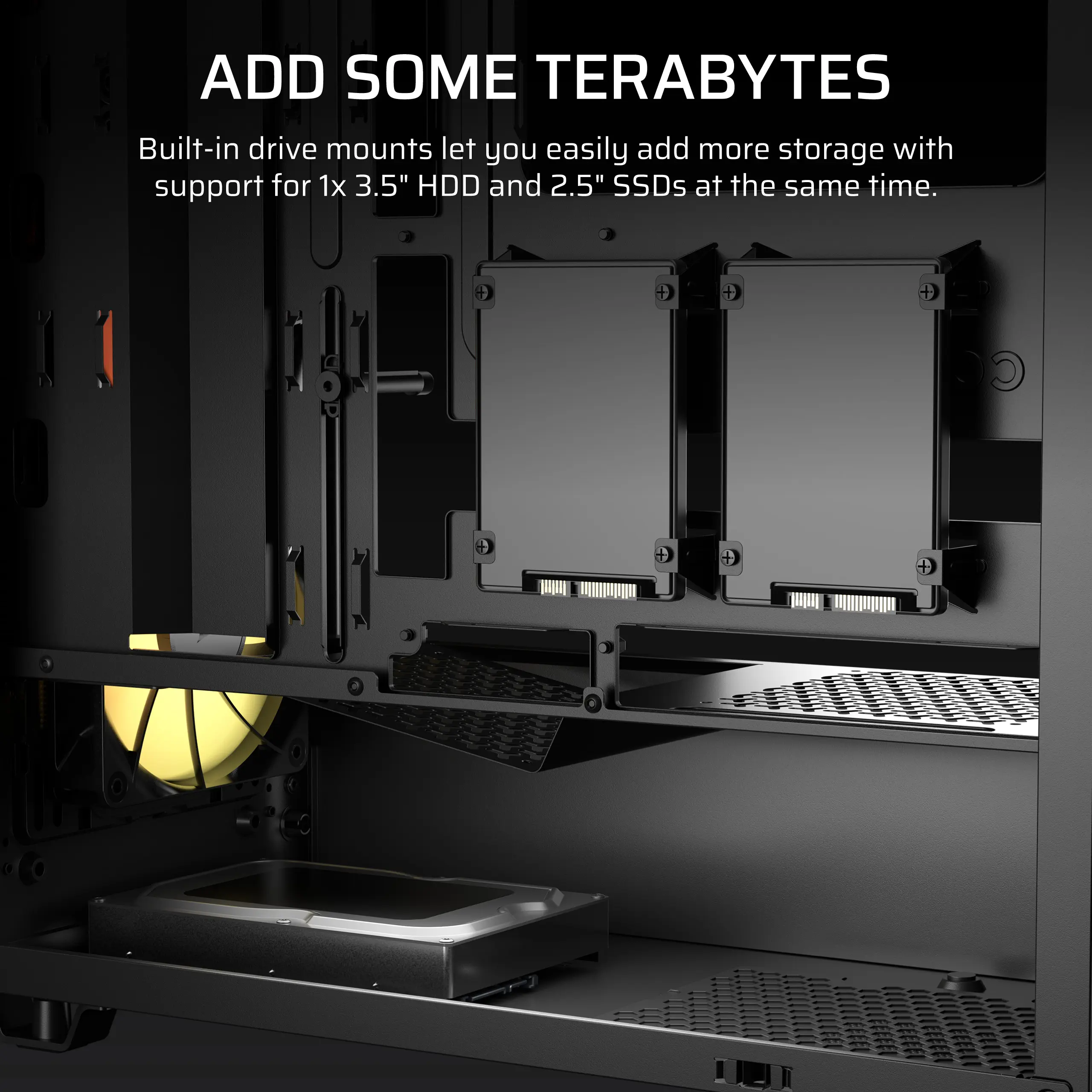 מארז מחשב ללא ספק Corsair 3200D RS ARGB Tempered Glass ATX Mid Tower – צבע שחור